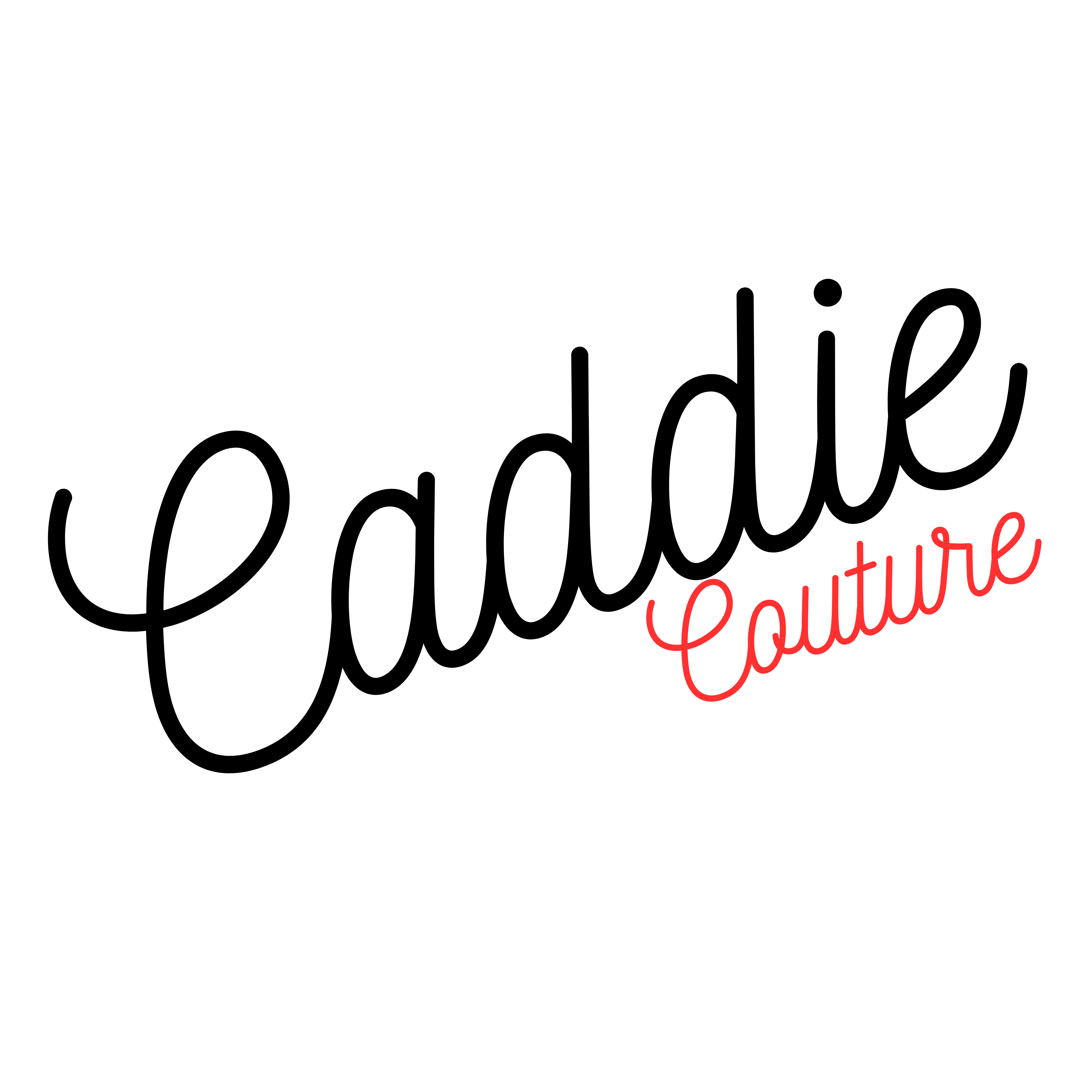 Logo with 'Caddie Couture' text on a white background