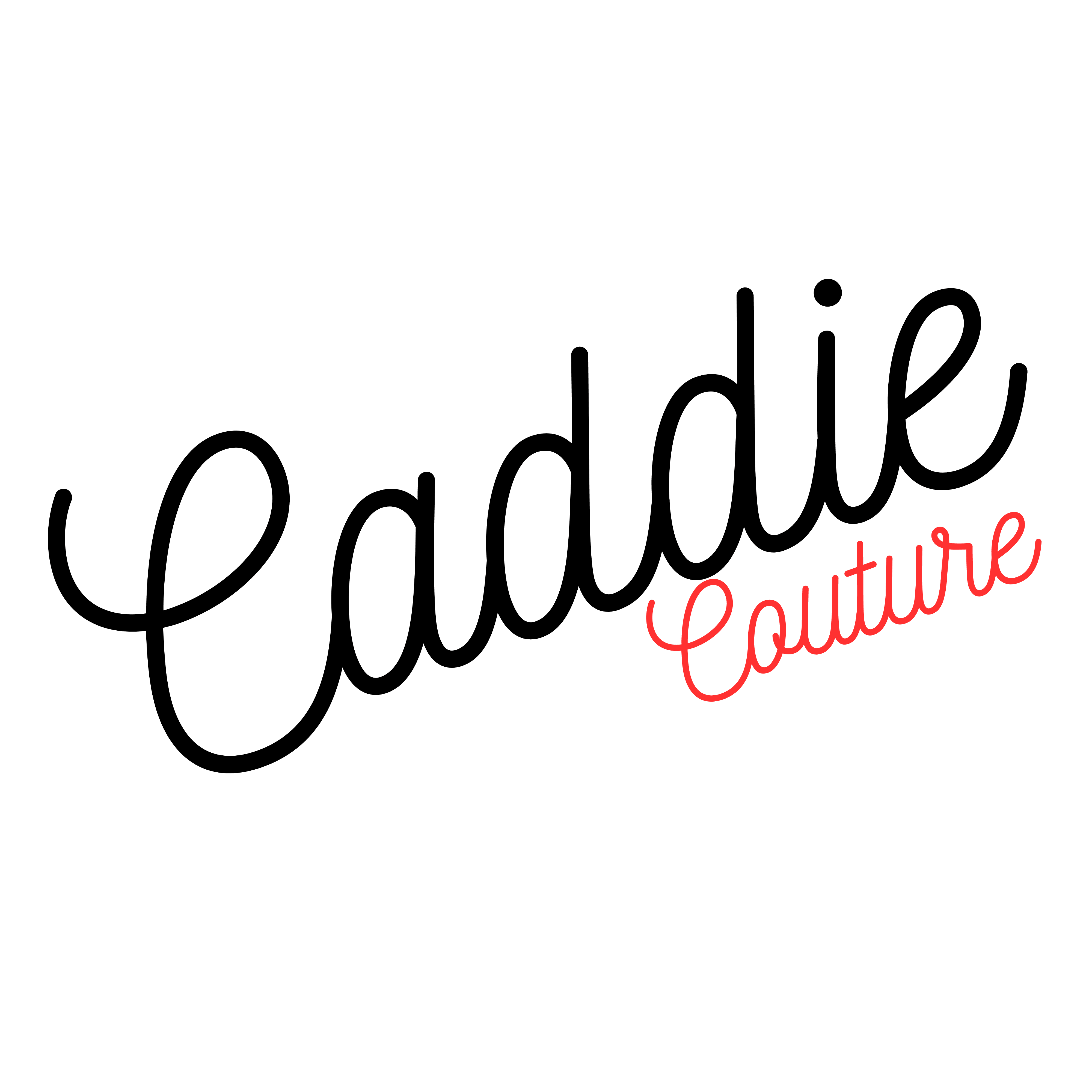 Logo with 'Caddie Couture' text on a white background