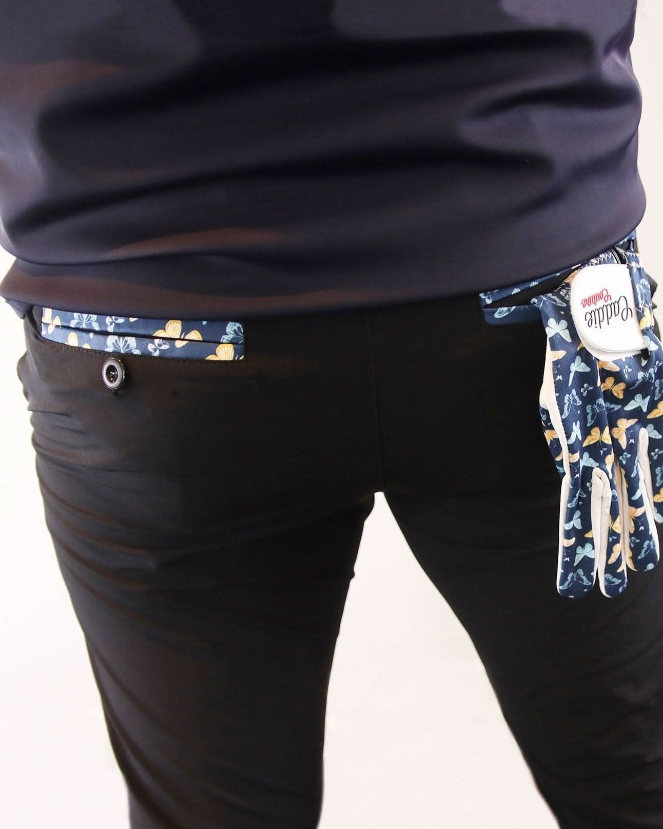 black golf joggers close up
