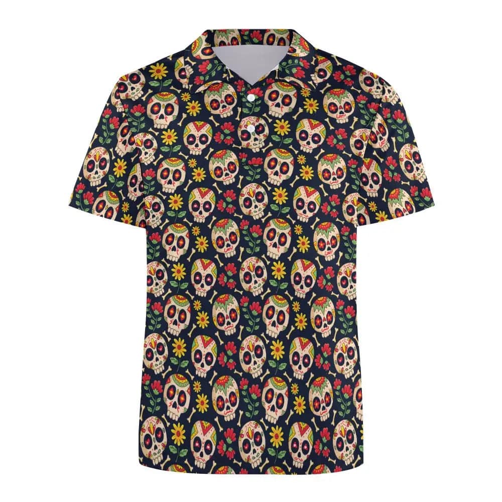 #DAYOFTHEDEAD GOLF POLO