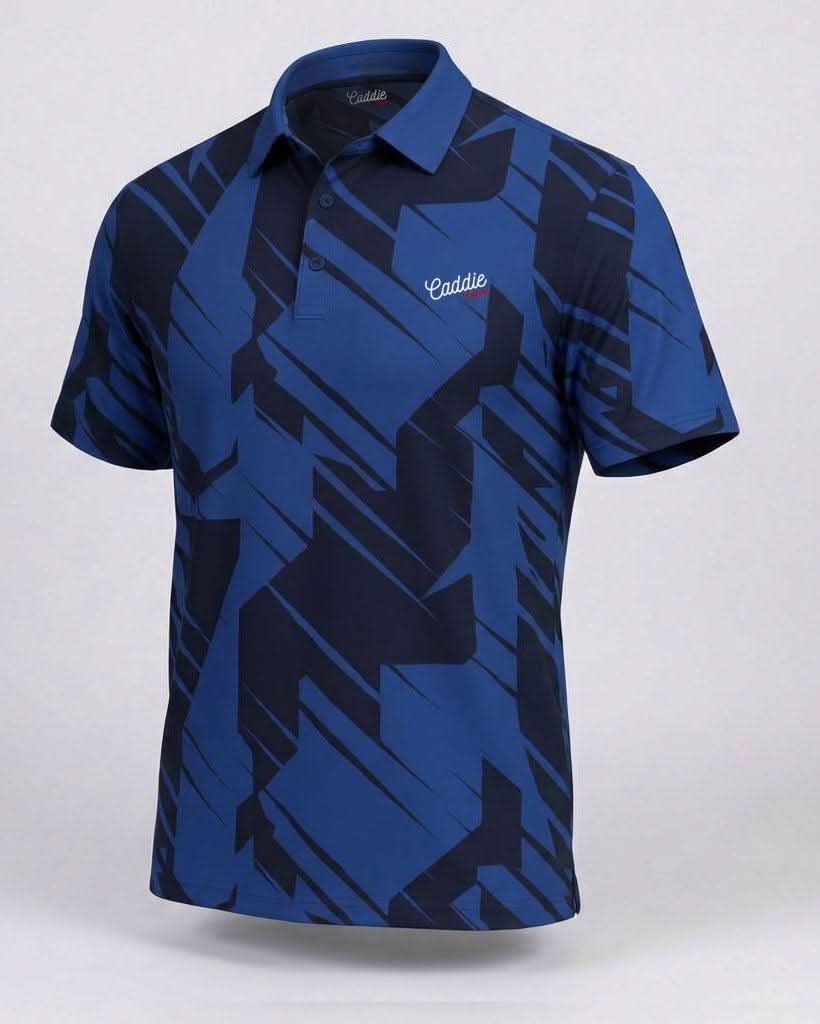 midnight geo performance golf polo mannequin