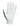 A white leather golf glove with green and white patterned accents on the back of the hand and along the sides, shown against a plain white background.