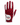 A single golf glove from Caddie Couture featuring a red and black abstract patterned back with white trim and a white wrist patch displaying the brand name.