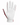 A white leather golf glove with red patterned accents on the sides of the fingers and back, shown against a plain white background.