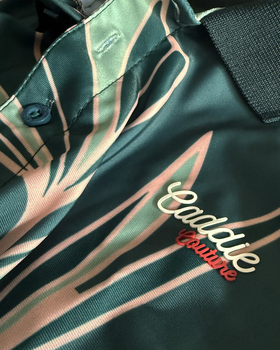Caddie Couture golf polo detail