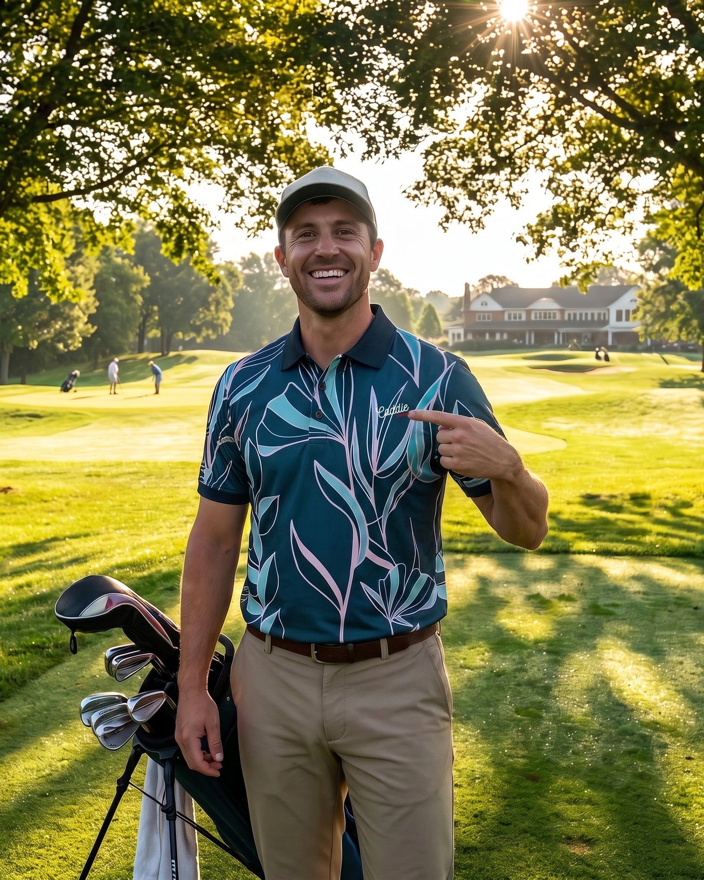 Caddie Couture golf polo lifestyle image