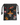 Black drawstring bag with colorful skull and mariachi design on a white background