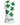 Golf club head cover with green clover designs and 'Lucky' text on a white background