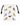 White drawstring pouch with bird illustrations on a white background