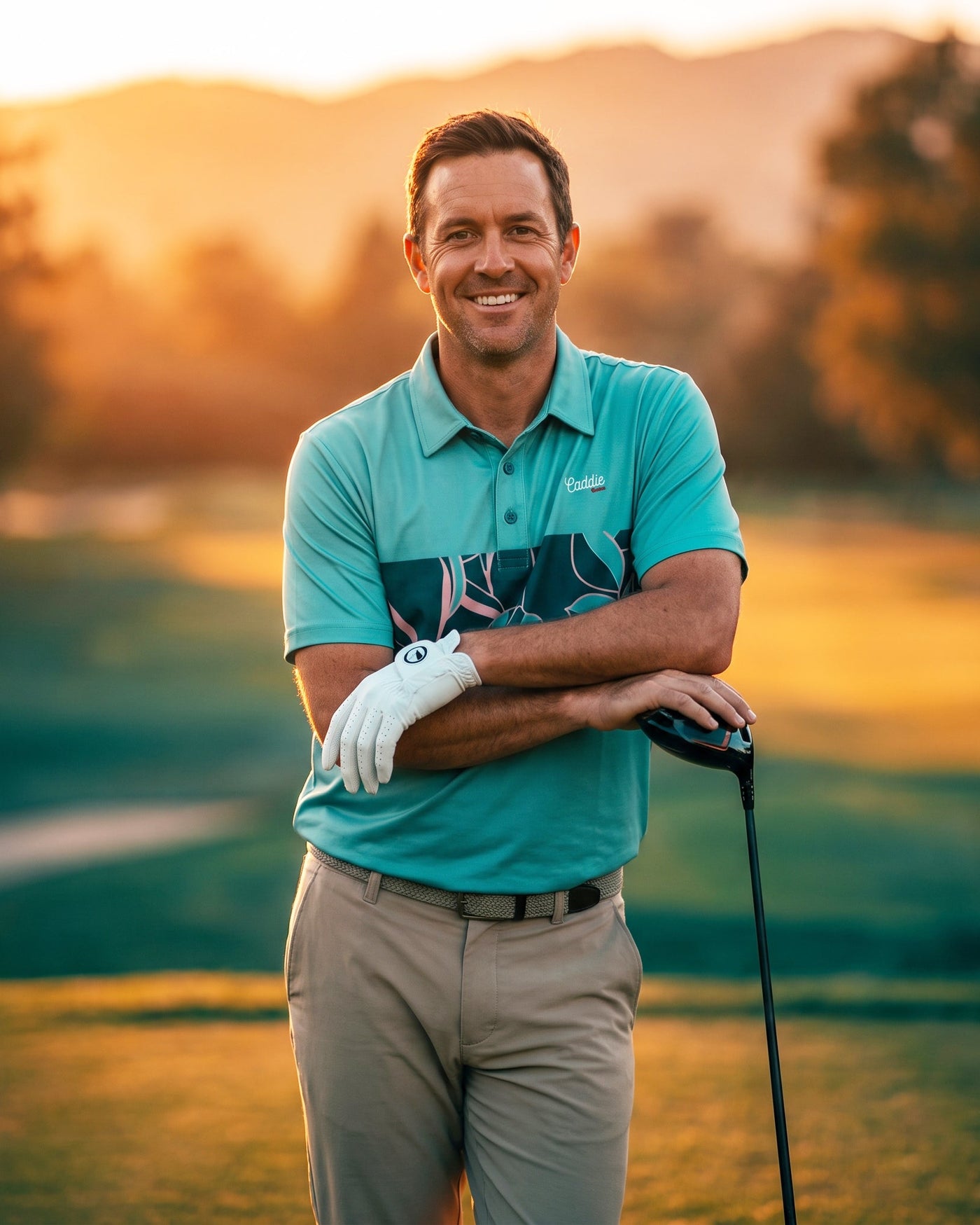 Caddie Couture golf polo lifestyle image