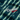 Close-up of a dark teal fabric with a light mint abstract brushstroke pattern and an embroidered 'Caddie Couture' logo in white and red.