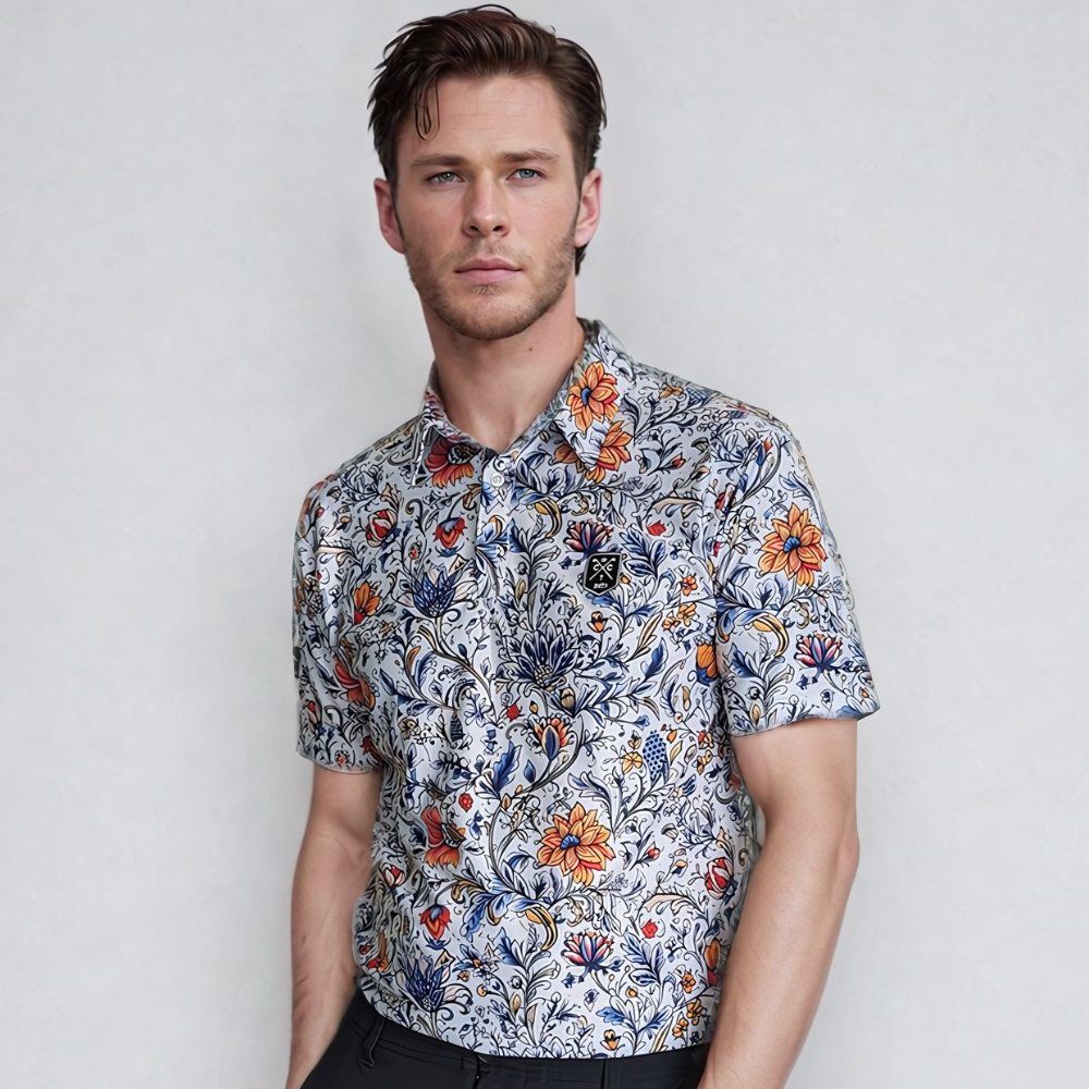 Vintage Floral Signature Golf Polo