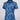 Blue patterned polo shirt on a light gray background