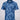 Blue patterned polo shirt on a light gray background