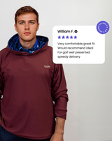 Azure Petal golf hoodie with 5 star review