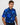 Man wearing a blue floral patterned golf shirt against a white background