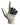 White glove with black pattern on a white background