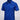 Blue patterned polo shirt on a white background