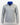 Gray long-sleeve shirt with a blue collar on a white background