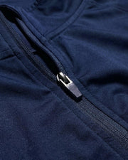 close up of quarter zip