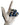 White golf glove with floral pattern on the palm on a white background