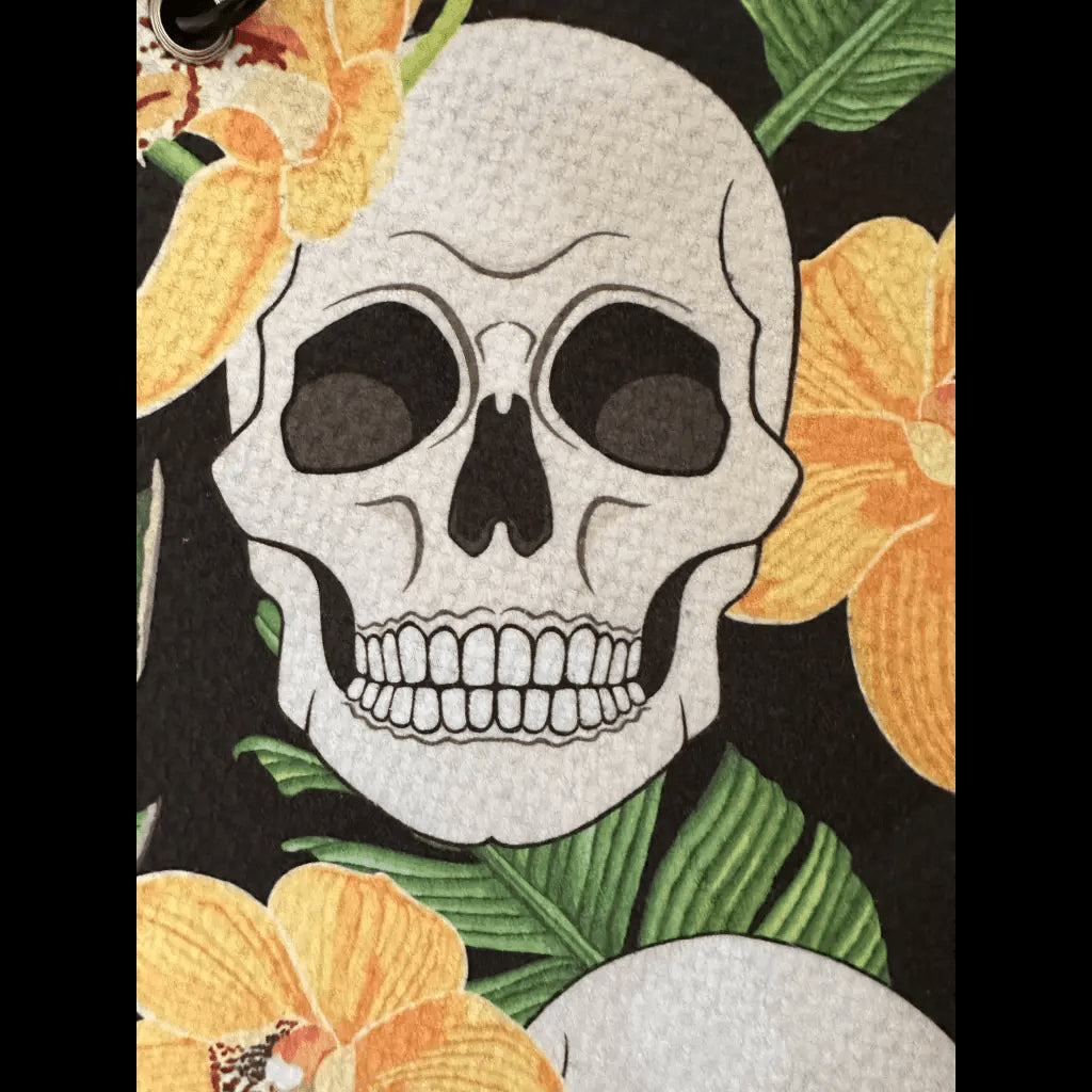 skull design golf towel