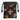 Black drawstring bag with colorful skull and mariachi design on a white background