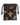 Black drawstring bag with colorful skull and mariachi design on a white background