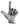 White glove with black patterns on a white background