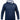 Navy blue golf hoodie with a patterned lining on a white background