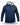 Navy blue golf hoodie with a patterned lining on a white background
