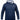 Navy blue golf hoodie with a patterned lining on a white background