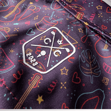 Fiesta Polo up close Showing Caddie Couture Logo