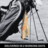 Flamingo Golf Towel on A Golf Bag