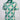 Green and white patterned polo shirt on a light gray background