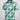 Green and white patterned polo shirt on a light gray background
