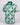Green and white patterned polo shirt on a light gray background