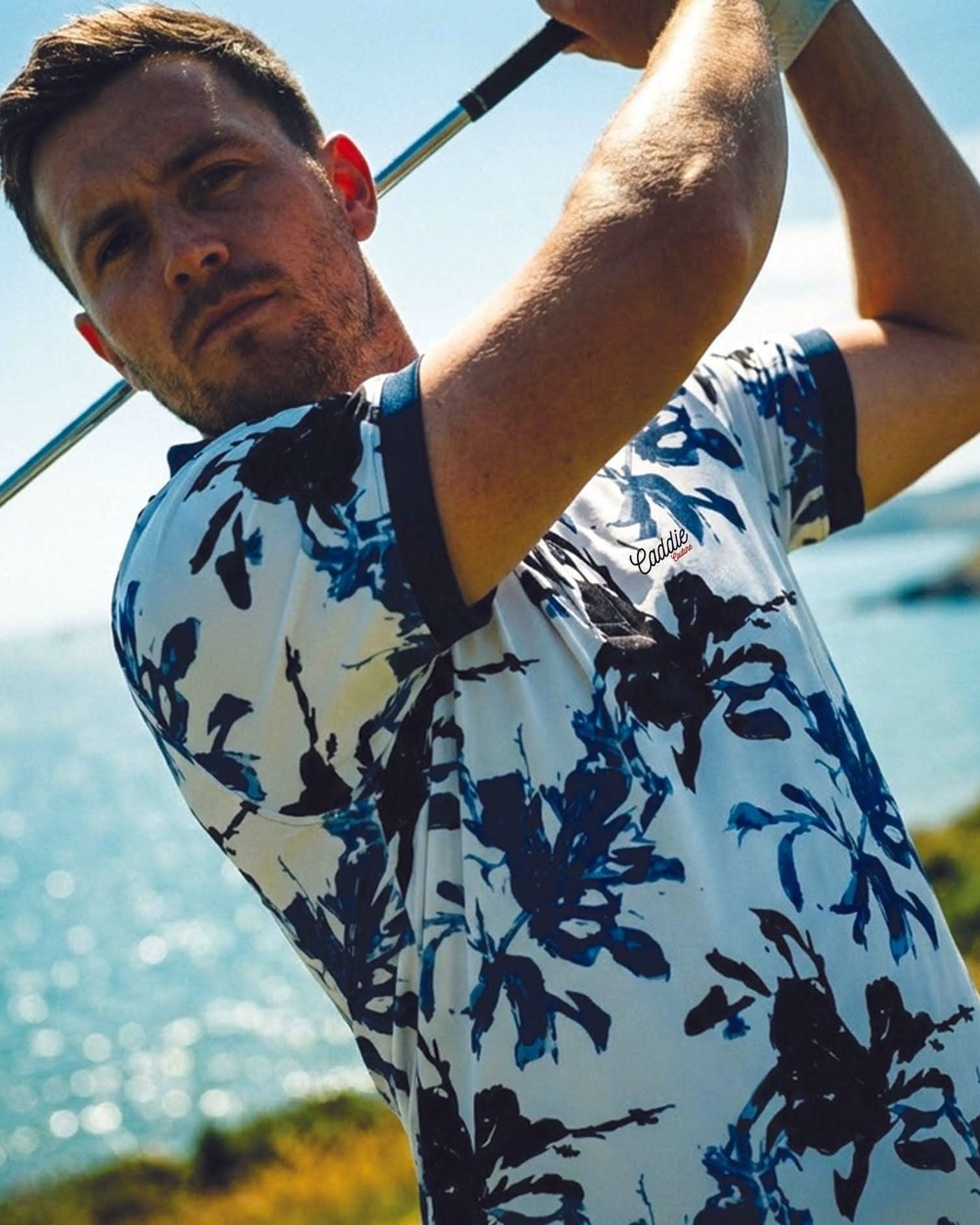 Caddie Couture golf polo lifestyle image