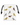 White drawstring pouch with bird illustrations on a white background