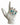 White golf glove with colourful pattern on a white background