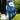 Blue golf glove with white accents on a golf course
