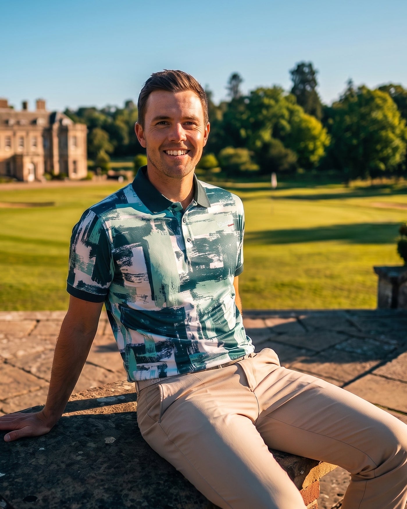 Caddie Couture golf polo lifestyle image