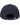 Navy blue baseball cap with a gold adjustable strap on a white background
