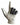 White glove with black pattern on a white background