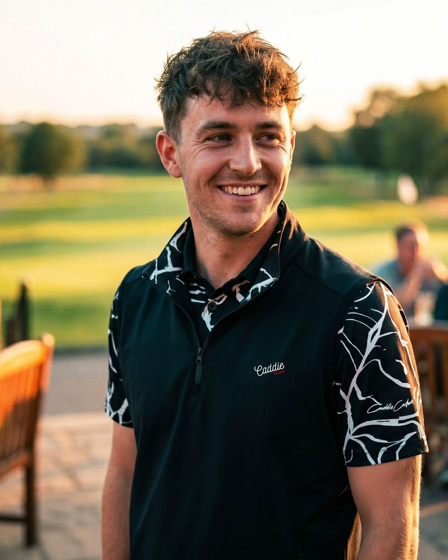 Caddie Couture Noir Signature Therma Vest branding