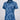 Blue patterned polo shirt on a light gray background