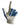 White and blue glove on a white background