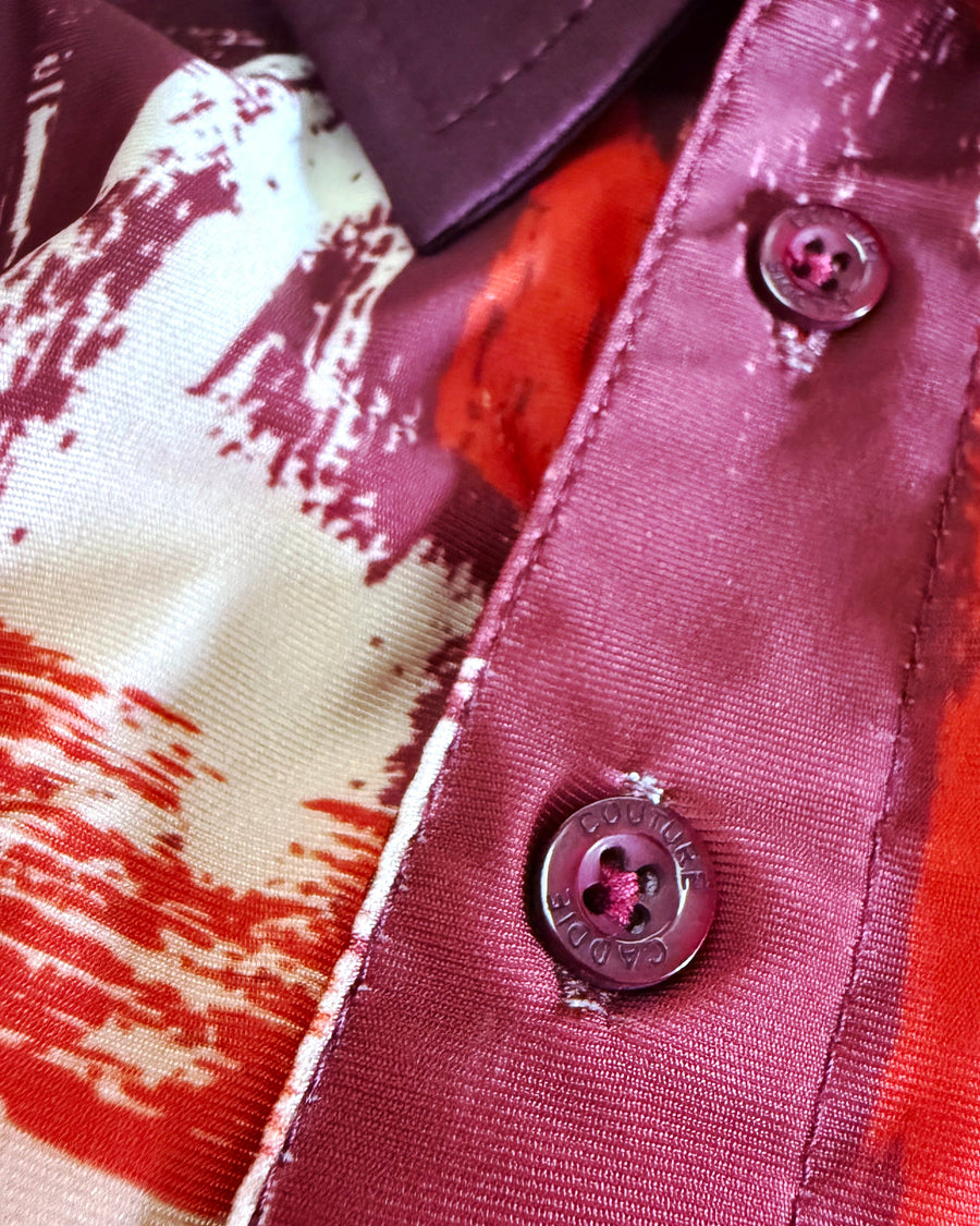 Caddie Couture golf polo detail
