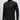 Black long-sleeve athletic shirt with a brand logo on a light gray background