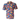 A multicolored geometric patterned golf polo shirt.